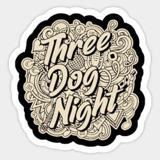 Three Dog Night - Vintage Sticker